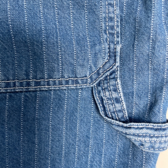 Ticking striped carpenter denim skirt - Picture 4 of 5